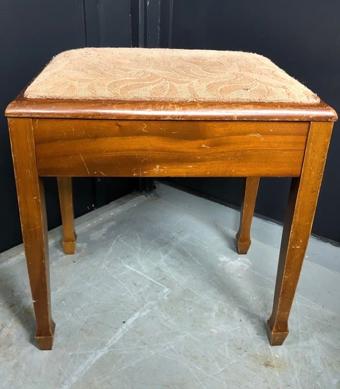 Old vintage piano stool in need of upcycling