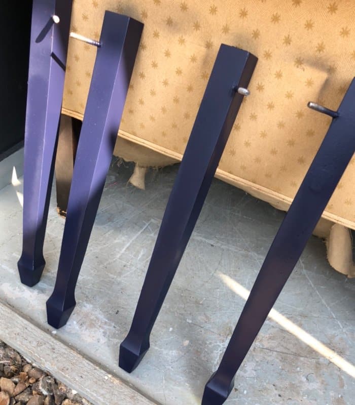 Dismantled piano stool legs