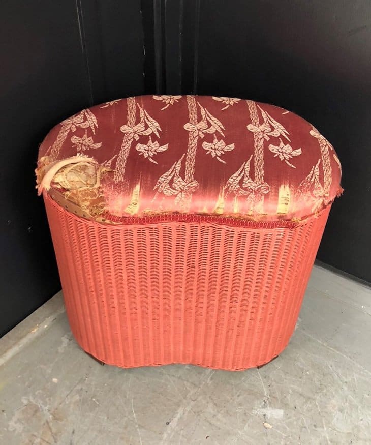 Old lloyd loom laundry basket
