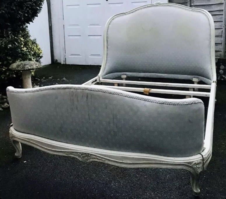 Old 1920's bed in need of reupholstering 