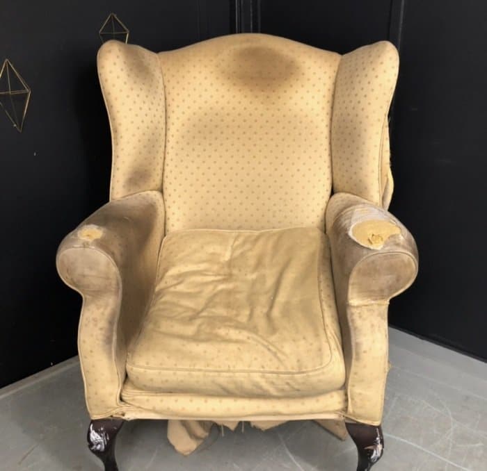 Old armchair in need of reupholstering