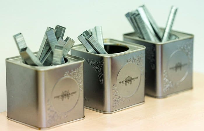 Fortnum Mason tea caddies staple holder