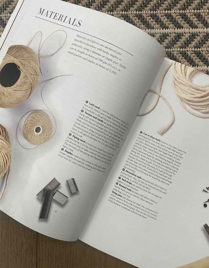 The Upholstery Bible - Materials page