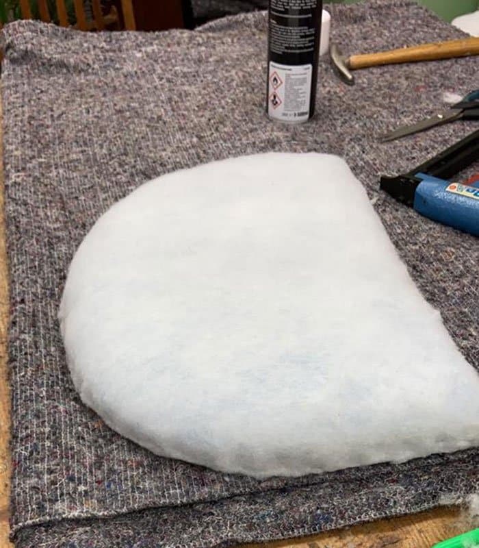 Foam padding for Lloyd Loom Ottoman