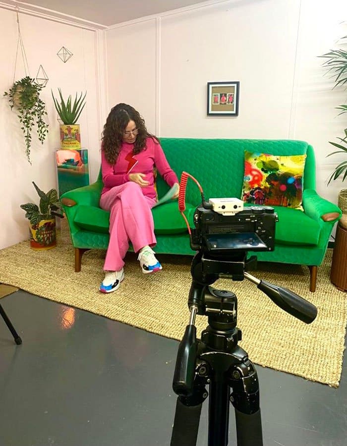 Sharon O'Connor filming for Virtual Vintique
