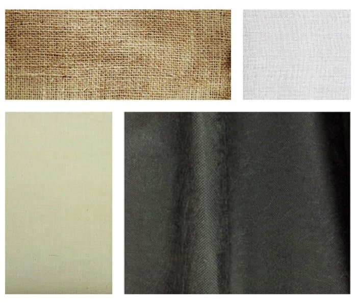 Different linings used for upholstery supplies and sundries
