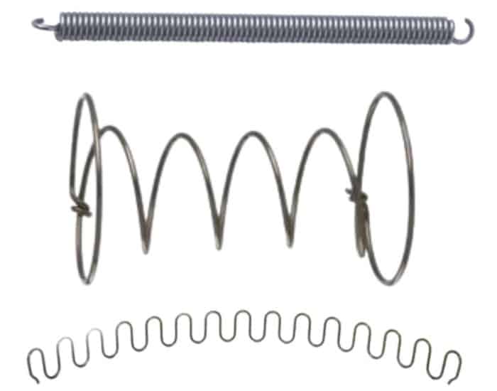Variety of tension springs which are crucial upholstery sundries and supplies