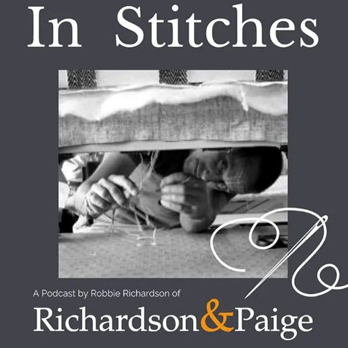 Stuff Stitch upholstery 'In Stitches' upholstery podcast logo