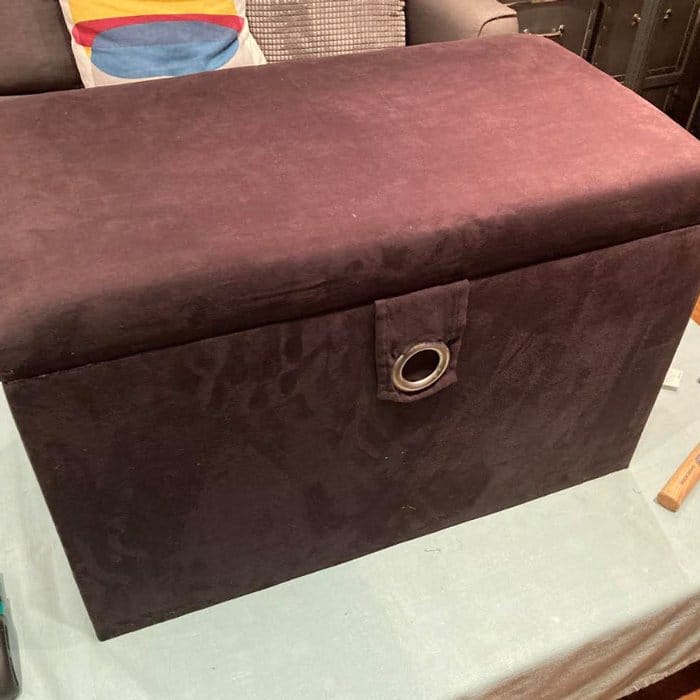 an upcycled ottoman
