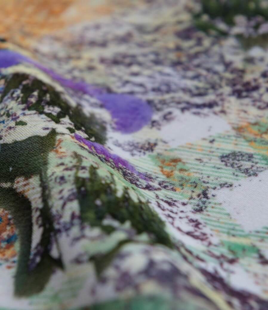 Mairi Helena Harris fabric in Green Thistle