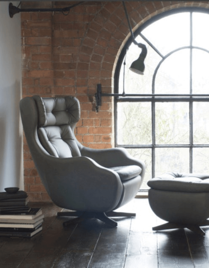 A Parker Knoll Statesman statement chair in black leather