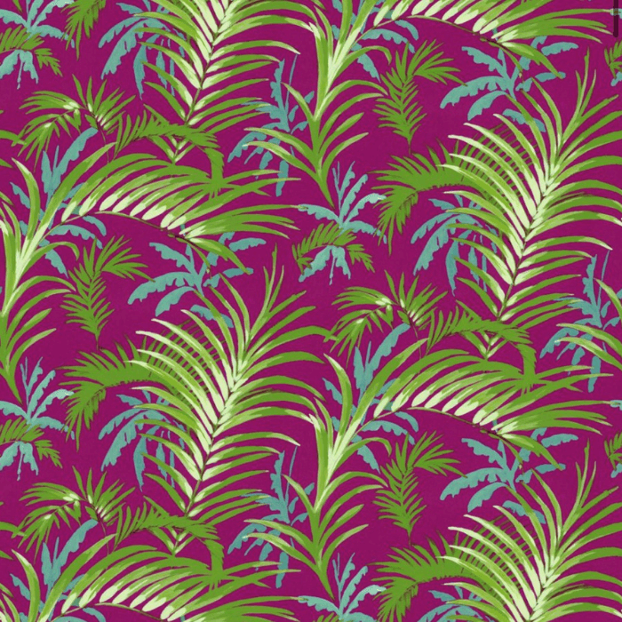 Raspberry pink and lime green colour combination fabric by Arley House
