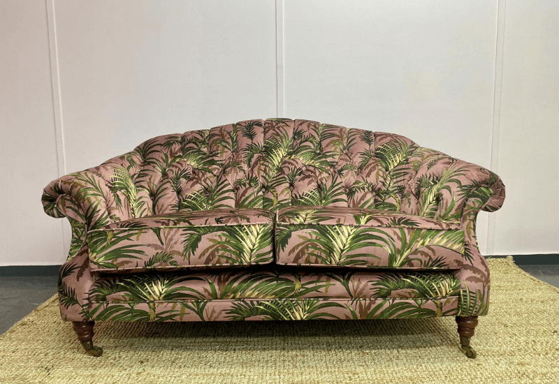 Sofa in Arley House Surabaya in colour dusty pink