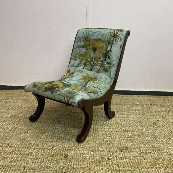 Dinosaur print elegant reupholstered chair