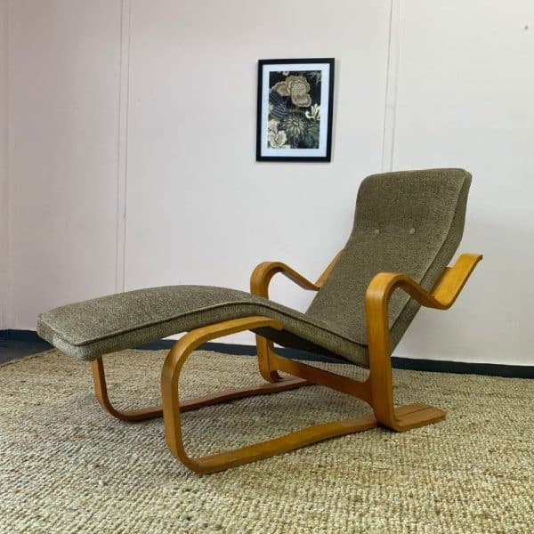 Wooden frame chaise longue reupholstered