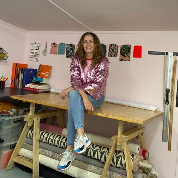 Vintique Upholstery's Sharon in workshop
