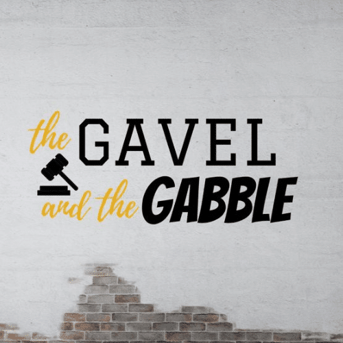 The Gavel and The Gabble podcast logo